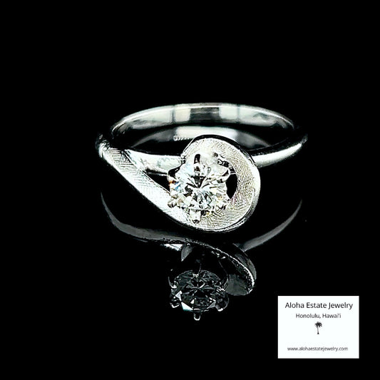 Vintage Mid-Century .40 Carat Diamond Solitaire Ring