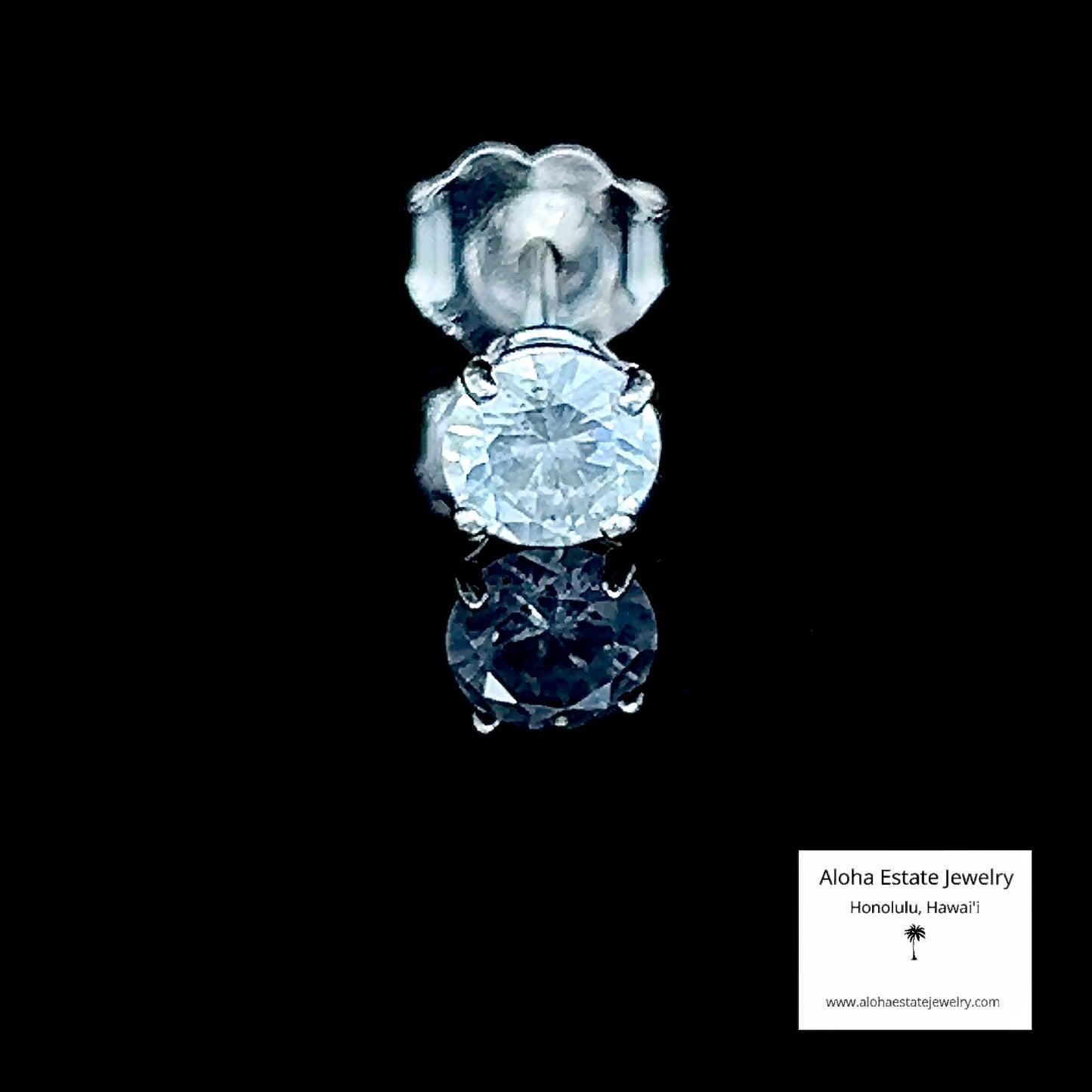 Single .40 Carat Natural Diamond Solitaire Earring