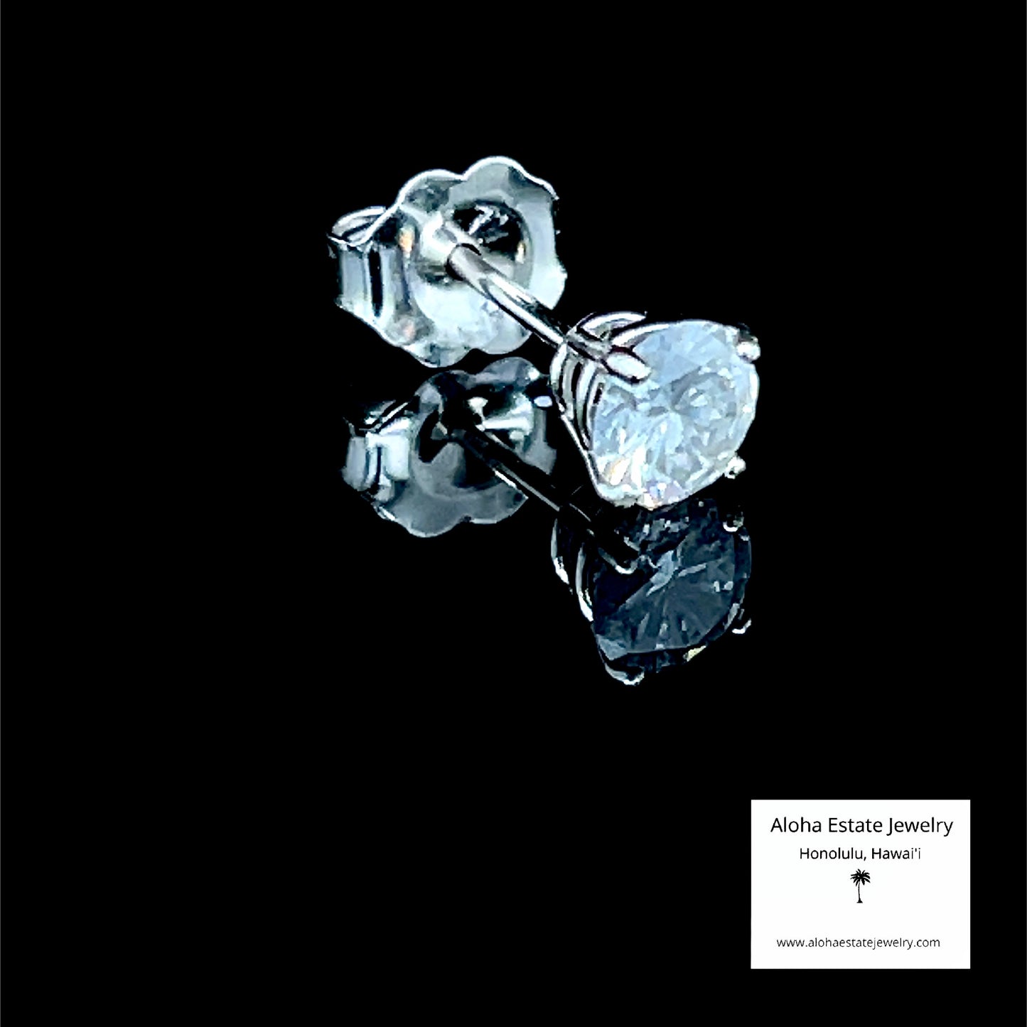 Single .40 Carat Natural Diamond Solitaire Earring