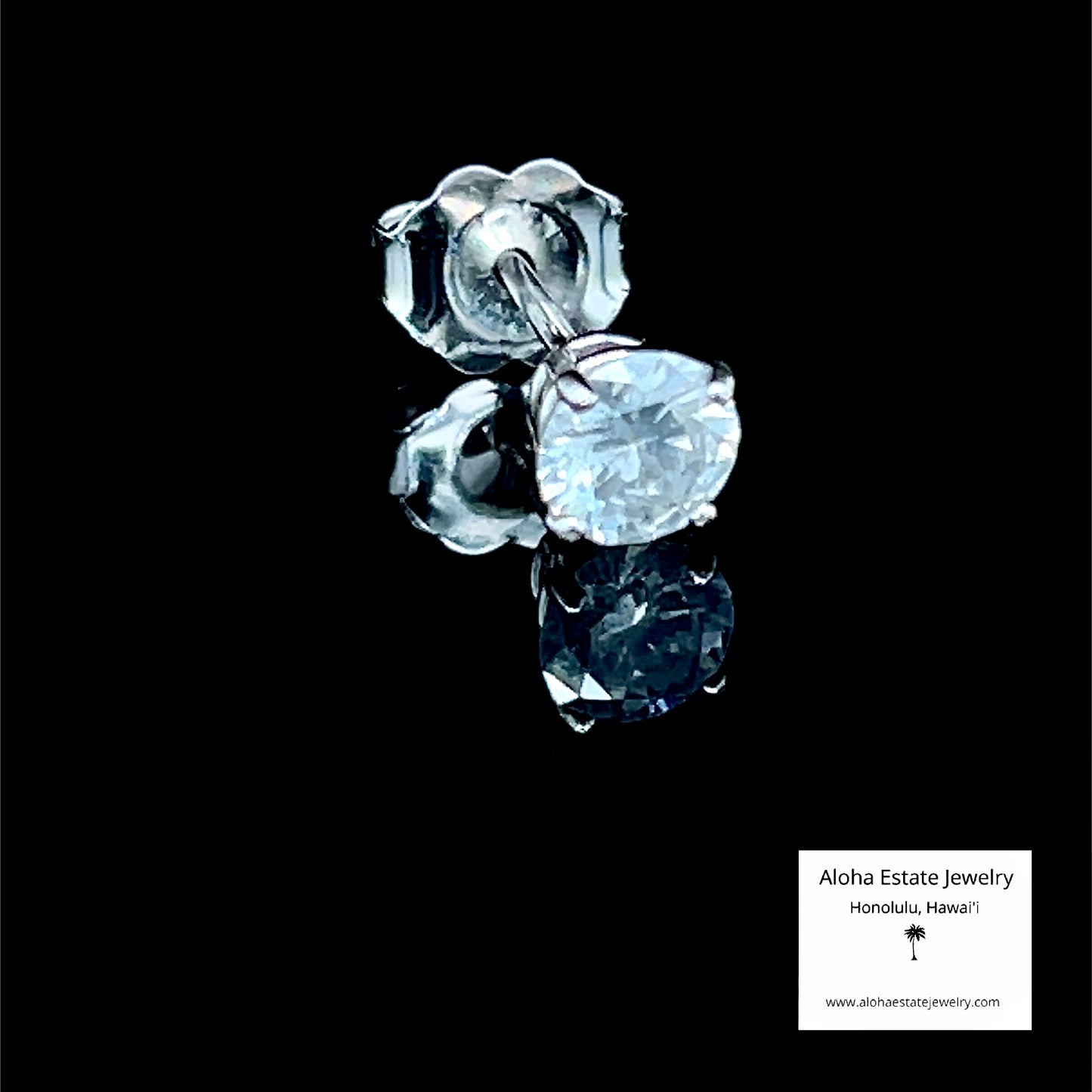 Single .40 Carat Natural Diamond Solitaire Earring