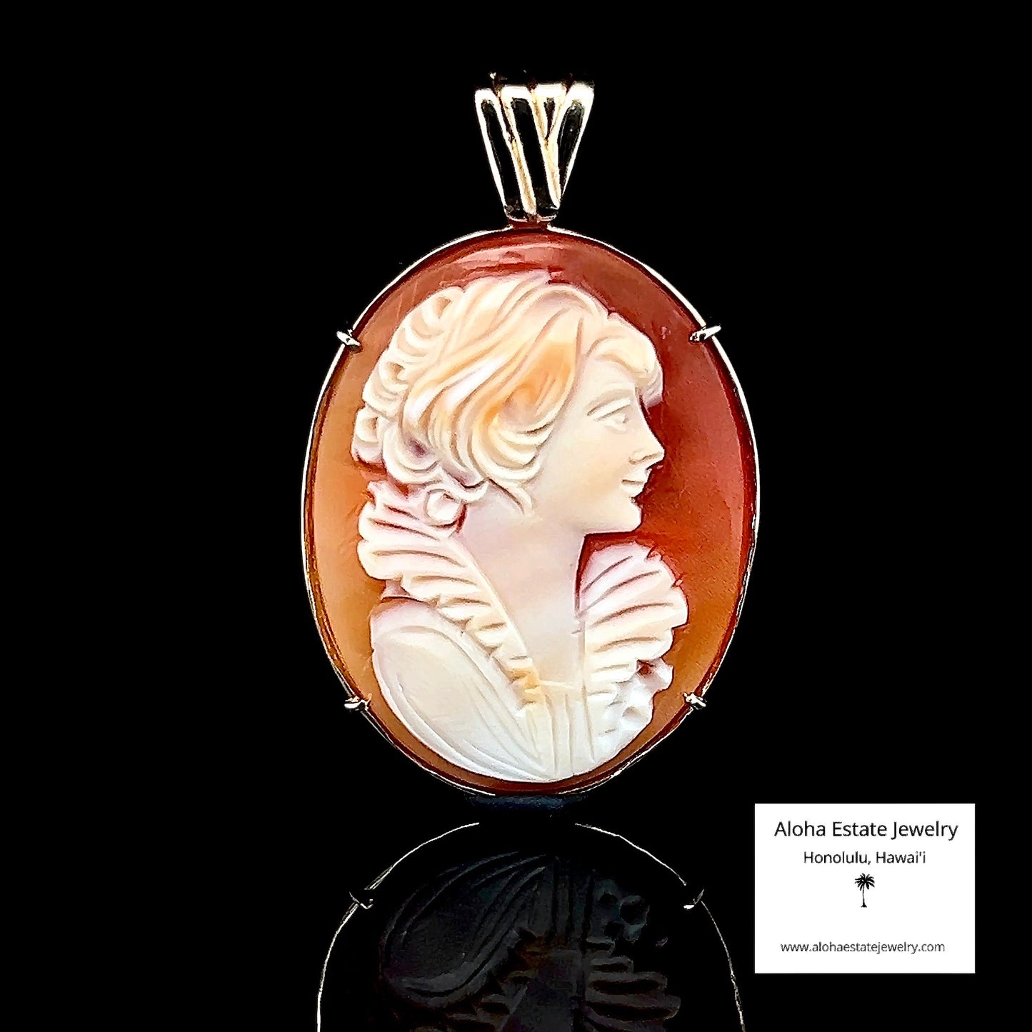 Vintage 1960s Italian Hand Carved Shell Cameo