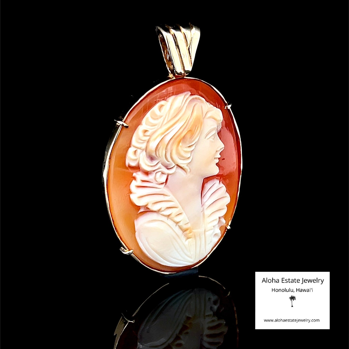 Vintage 1960s Italian Hand Carved Shell Cameo