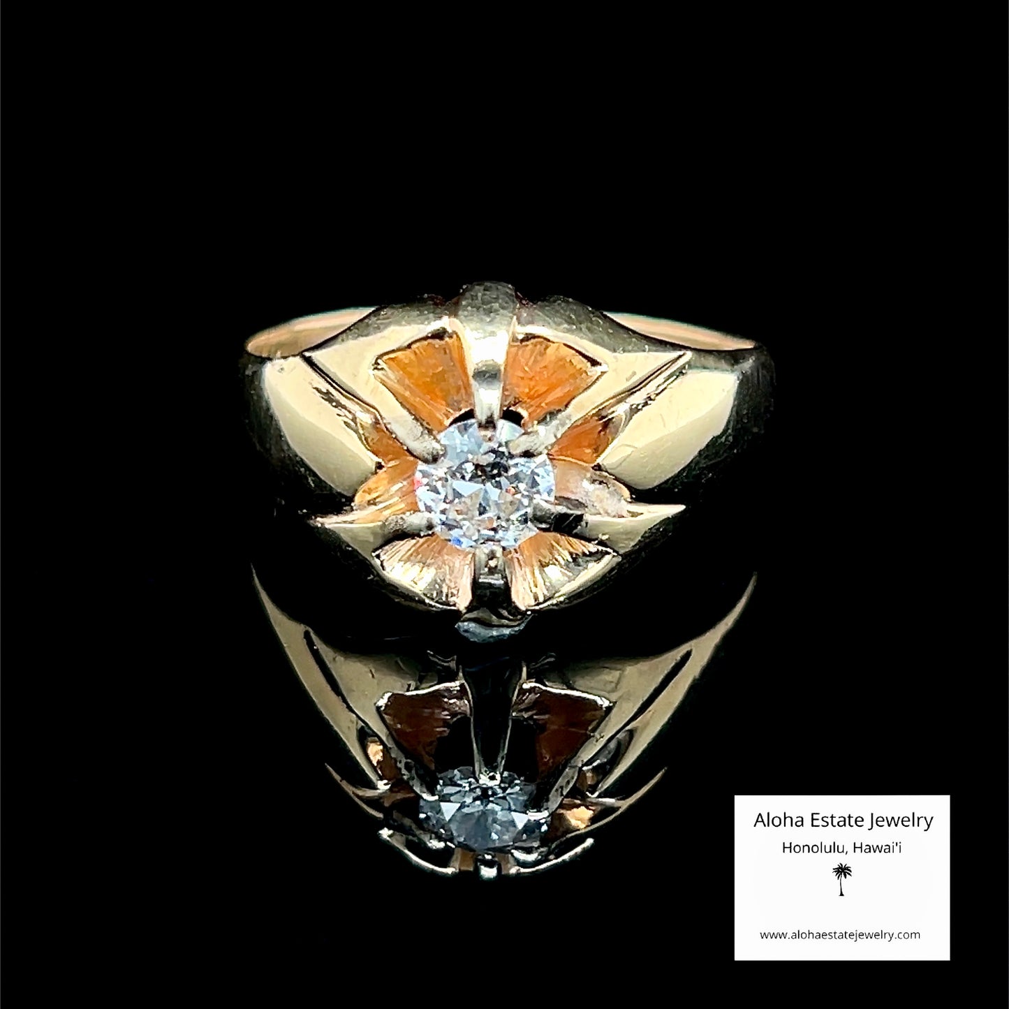 Vintage 1/2-Carat Man's Diamond Solitaire Ring