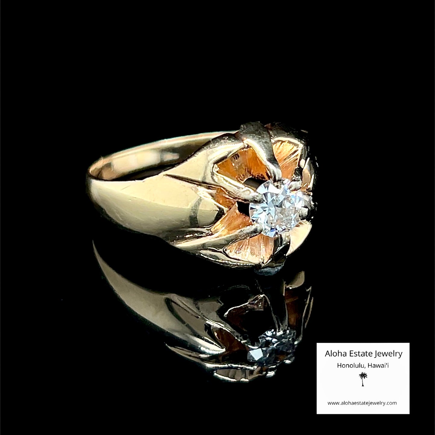 Vintage 1/2-Carat Man's Diamond Solitaire Ring