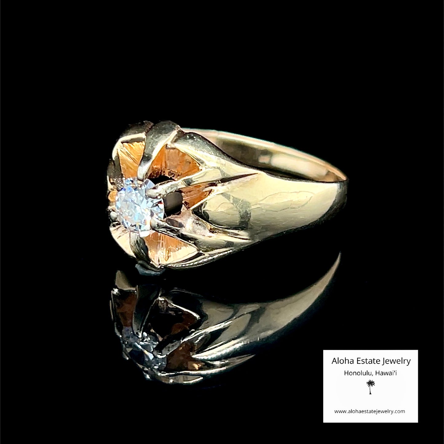 Vintage 1/2-Carat Man's Diamond Solitaire Ring