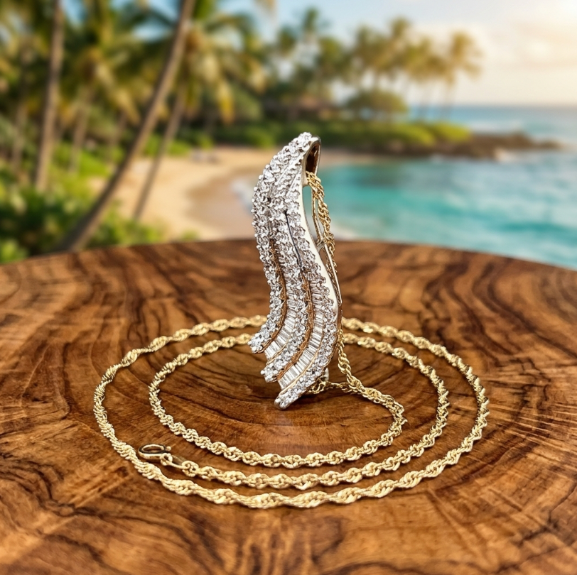 Vintage 1/2-Carat Diamond Waterfall Pendant
