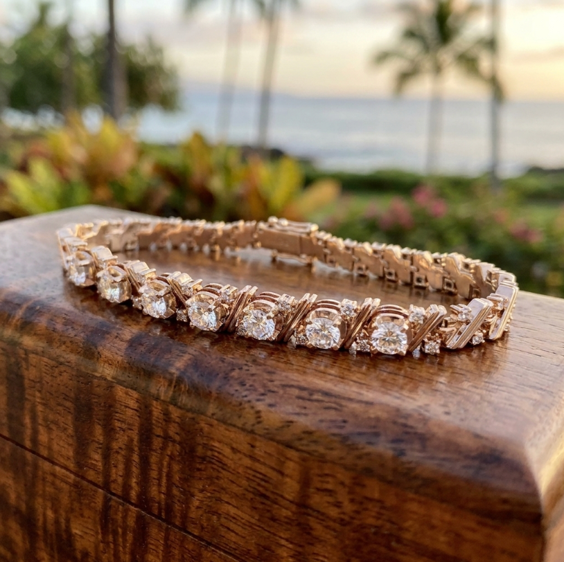 Vintage 14k 2.25-Carats Diamond Bracelet
