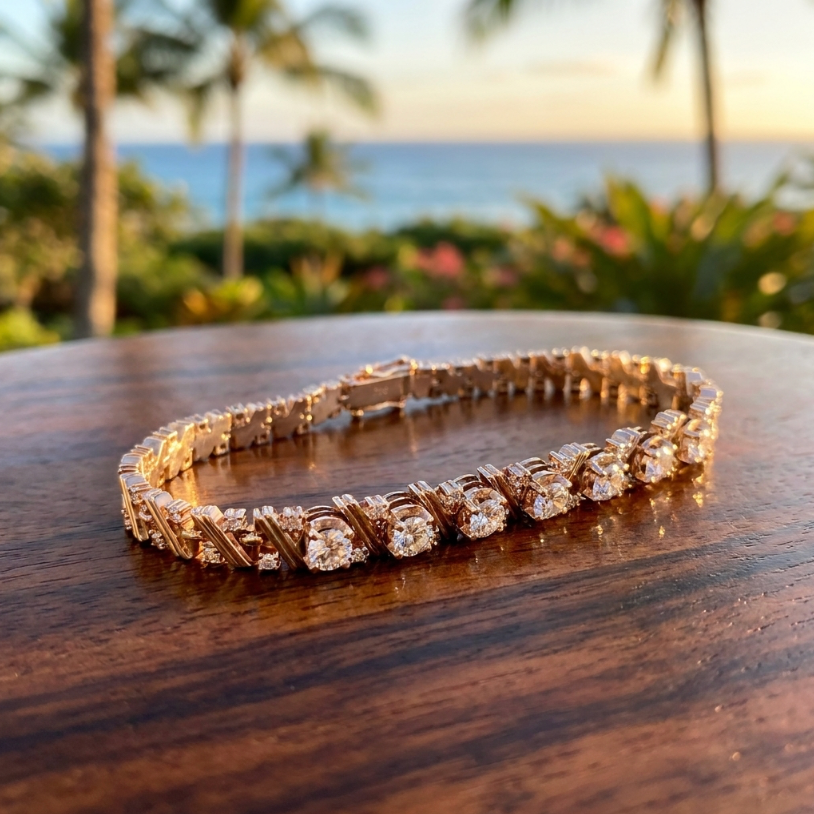Vintage 14k 2.25-Carats Diamond Bracelet