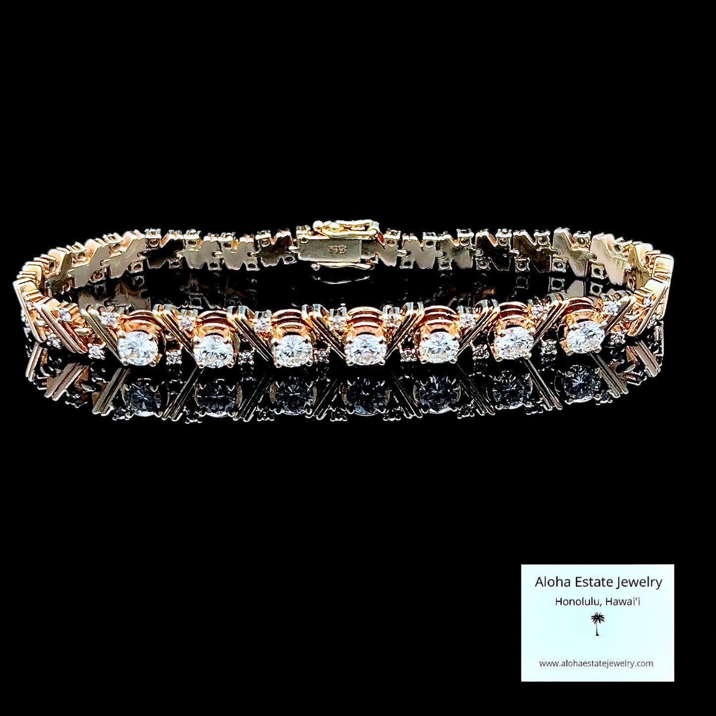 Vintage 14k 2.25-Carats Diamond Bracelet
