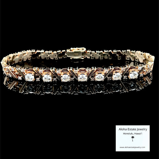 Vintage 14k 2.25-Carats Diamond Bracelet