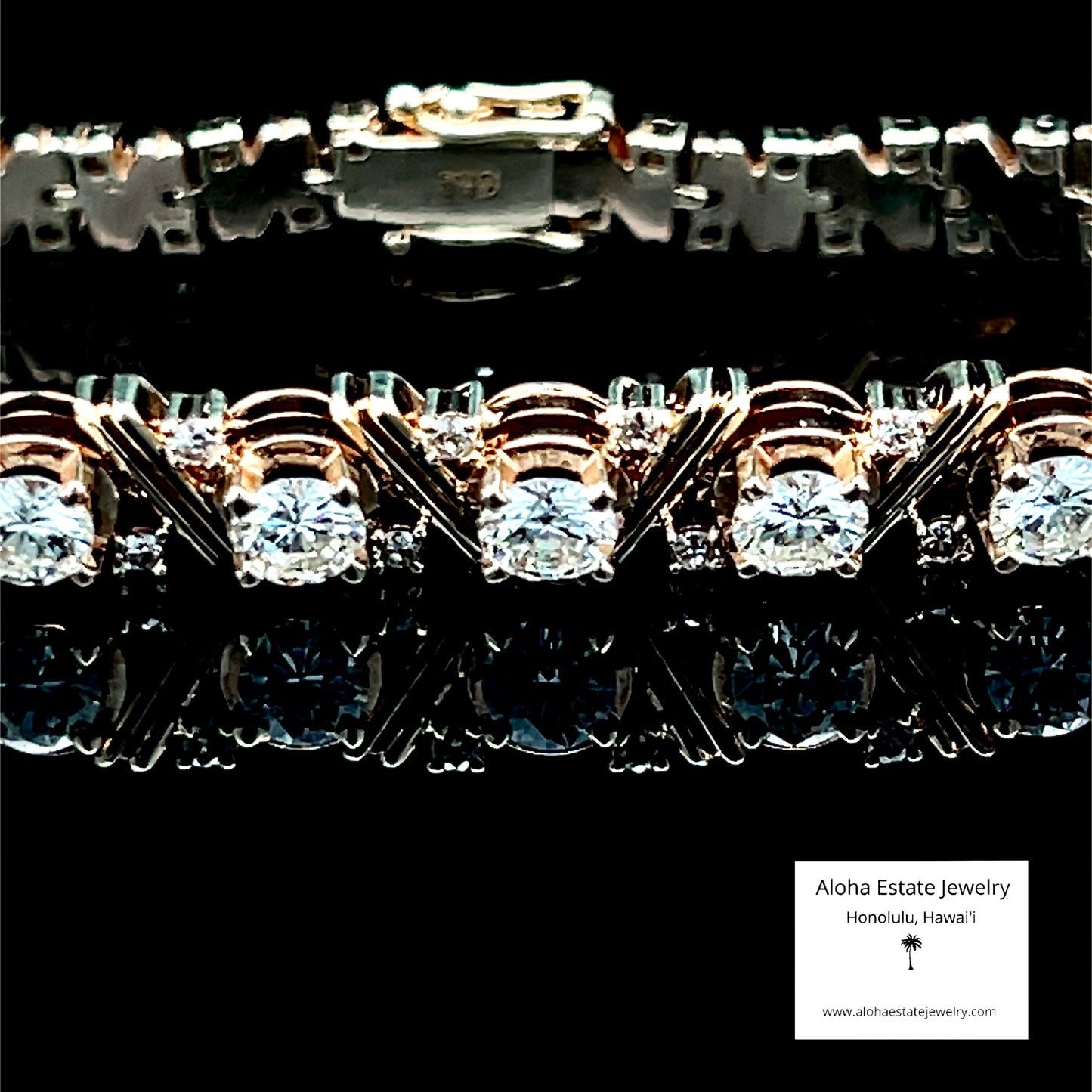 Vintage 14k 2.25-Carats Diamond Bracelet