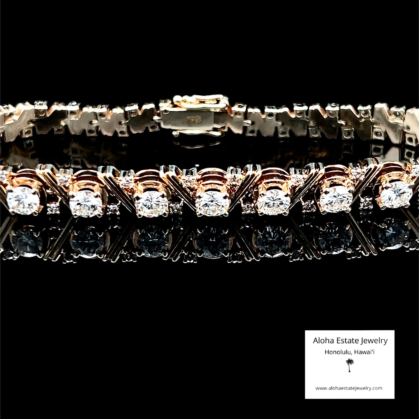 Vintage 14k 2.25-Carats Diamond Bracelet
