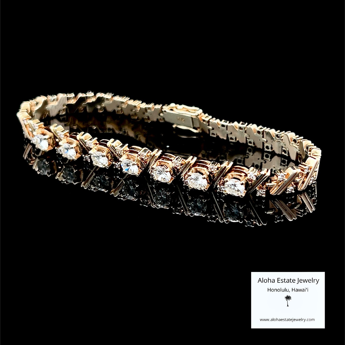Vintage 14k 2.25-Carats Diamond Bracelet