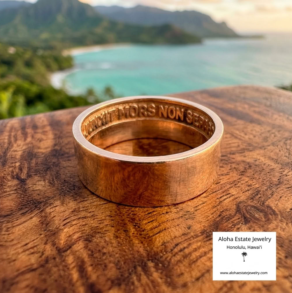 Vintage Masonic Yod Ring, 10K Gold, Dated & Engraved