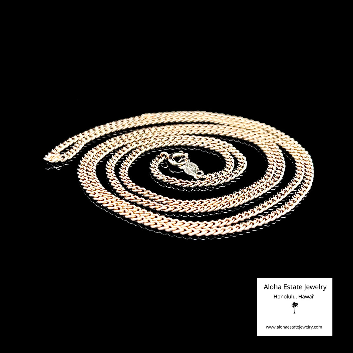 14K Gold Curb Link Chain Necklace, 24 Inches, 5.1 Grams | Estate