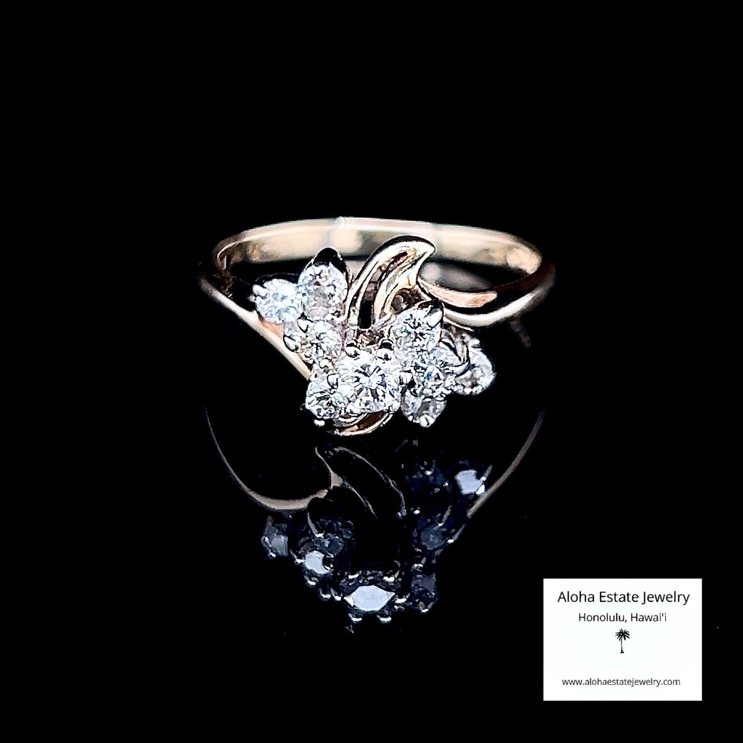 Lovely 14K 1/2-Carat TW Diamond Ballerina Ring