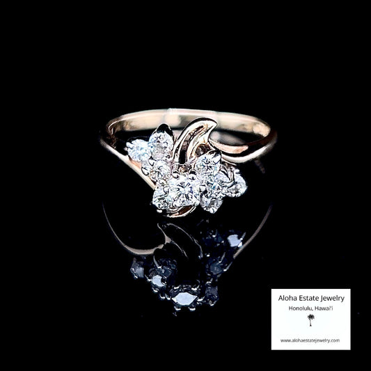 Lovely 14K 1/2-Carat TW Diamond Ballerina Ring