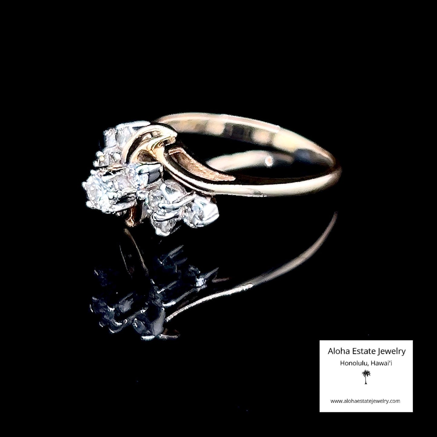 Lovely 14K 1/2-Carat TW Diamond Ballerina Ring