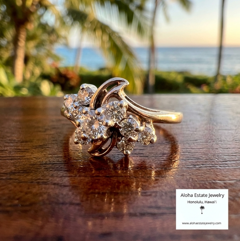 Lovely 14K 1/2-Carat TW Diamond Ballerina Ring