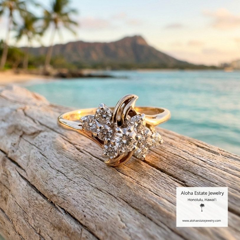 Lovely 14K 1/2-Carat TW Diamond Ballerina Ring