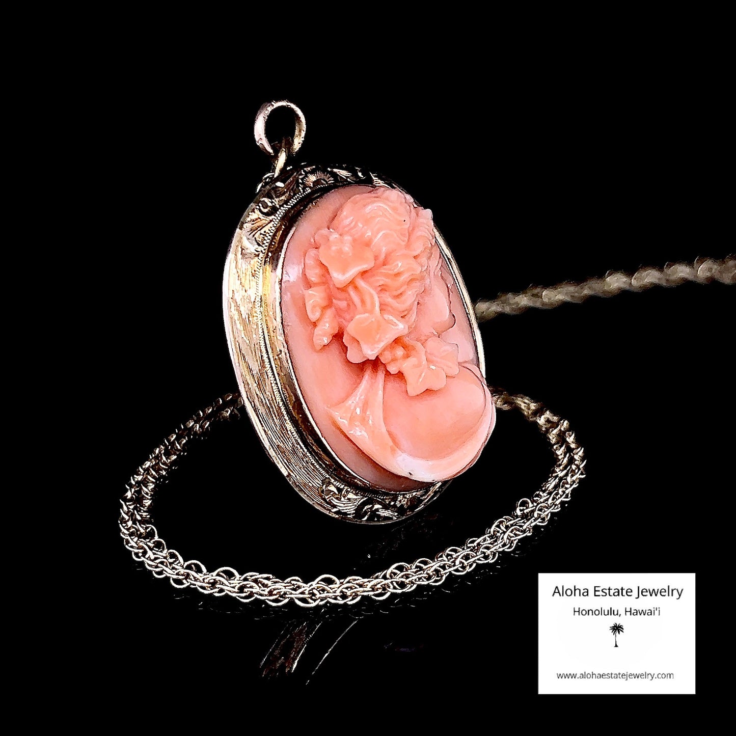 Antique Victorian Era Hand Carved Coral Bacchante Pendant