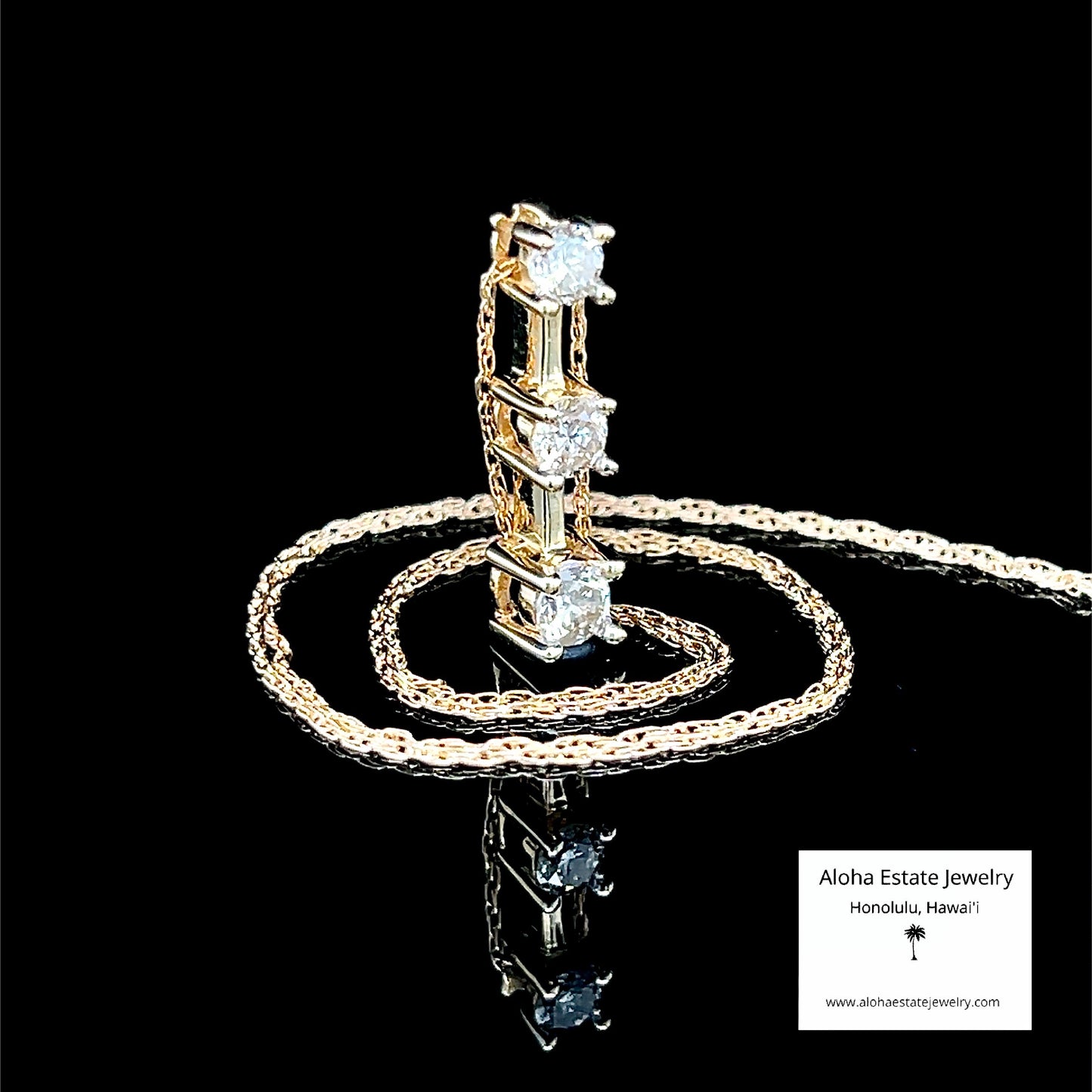 1/2-Carat 3-Diamond Past, Present, and Future Pendant