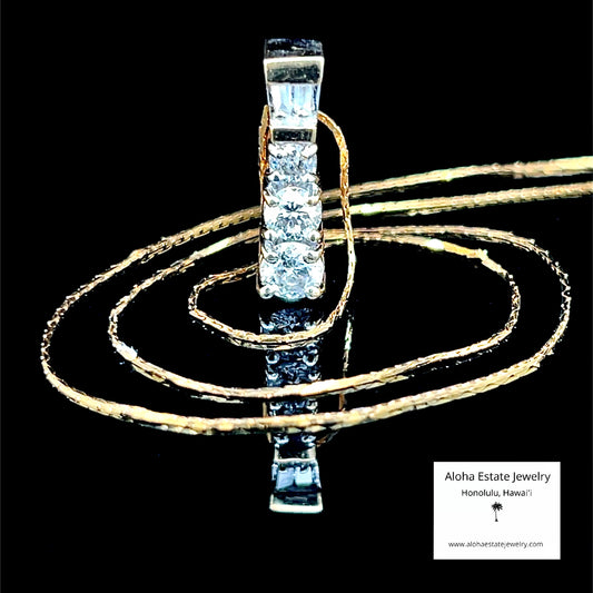 Elegant 1/2-Carat Diamond Pendant in 14k Yellow Gold