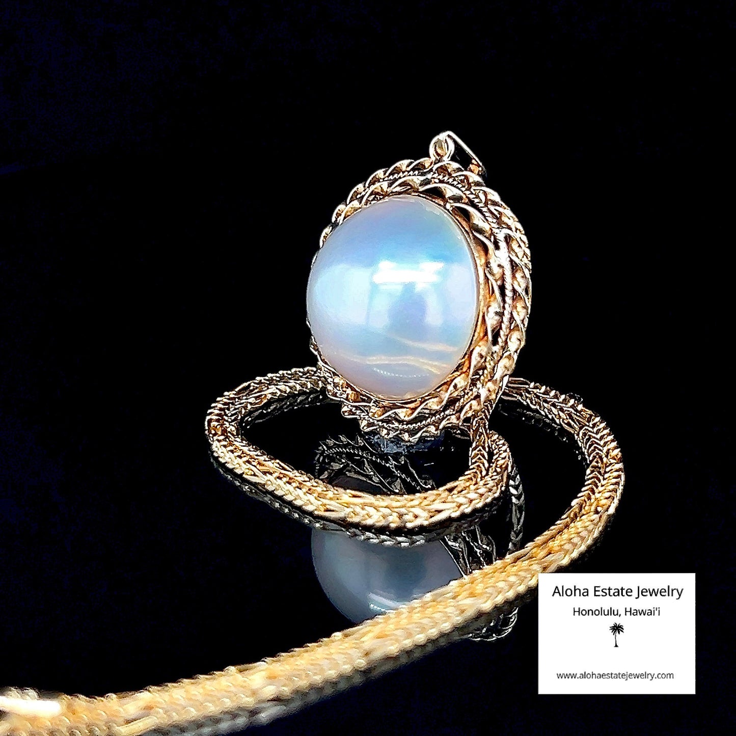 Large Custom Crafted South Sea Mabé Pearl Pendant
