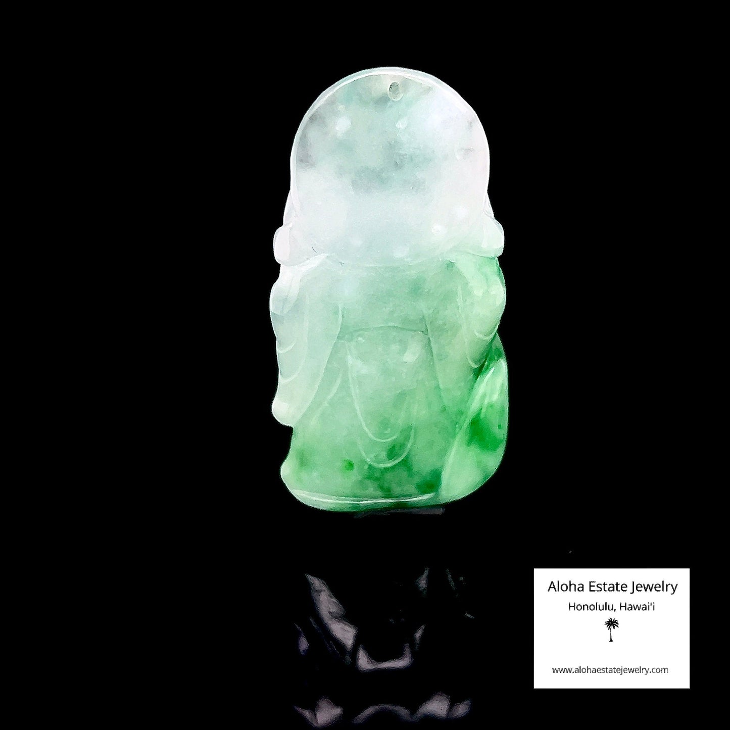 Jadeite Standing Buddha Pendant