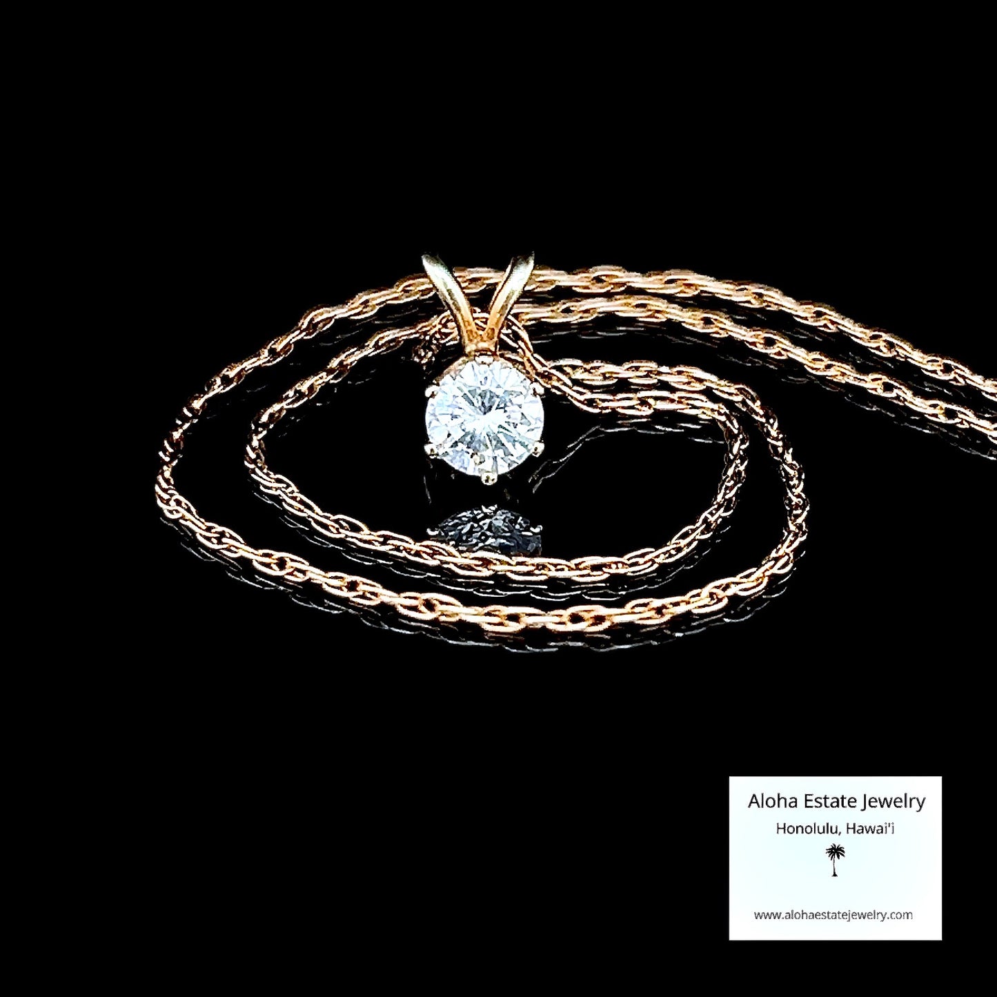 Near 1/3-Carat Diamond Solitaire Pendant in 14k Yellow Gold