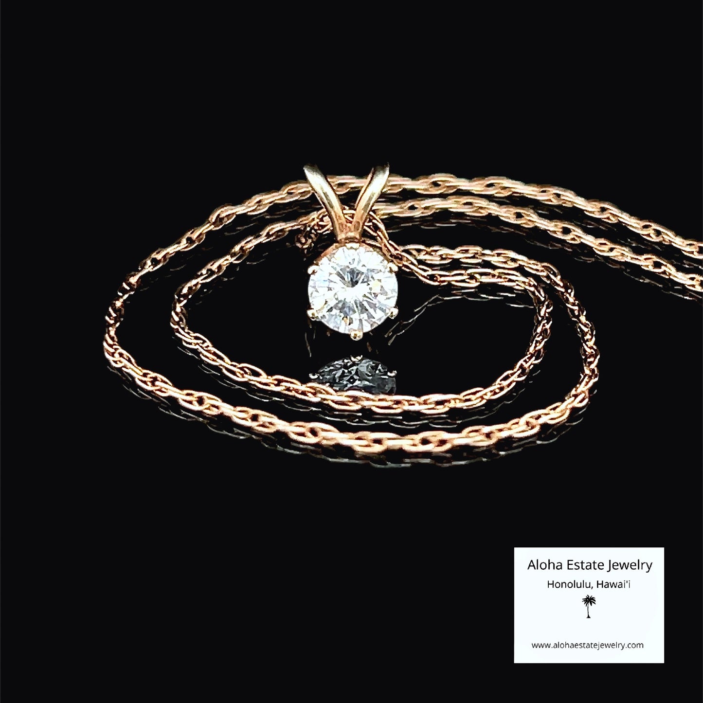 Near 1/3-Carat Diamond Solitaire Pendant in 14k Yellow Gold