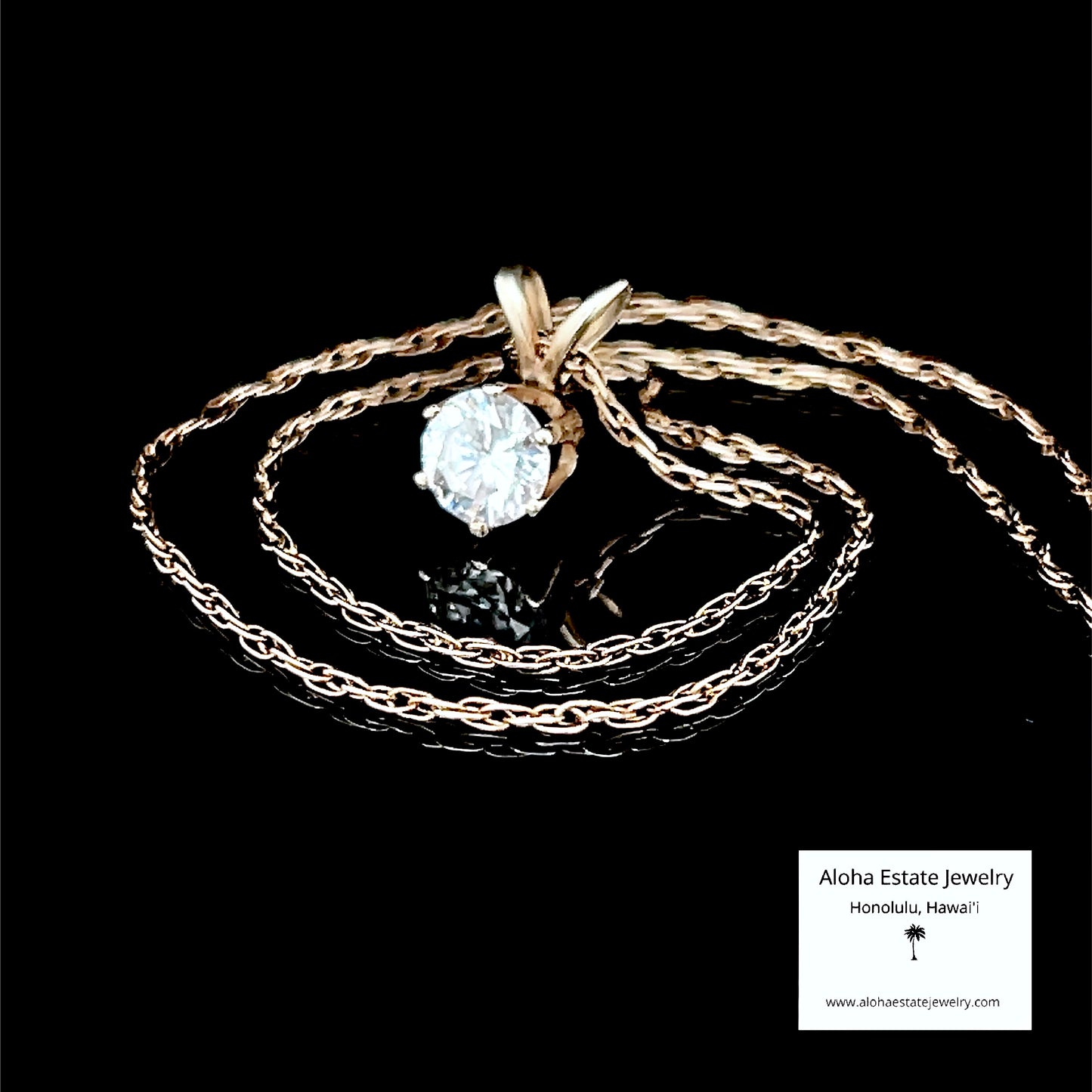 Near 1/3-Carat Diamond Solitaire Pendant in 14k Yellow Gold