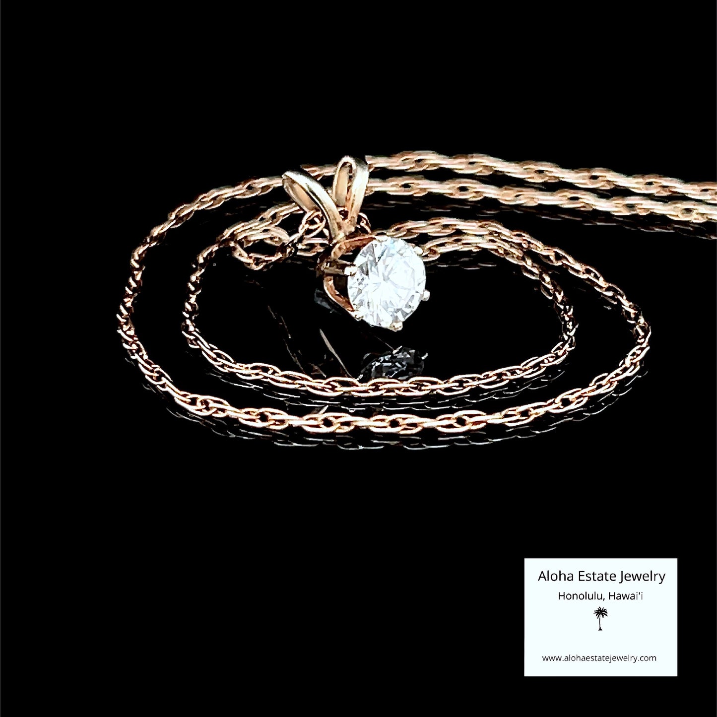 Near 1/3-Carat Diamond Solitaire Pendant in 14k Yellow Gold