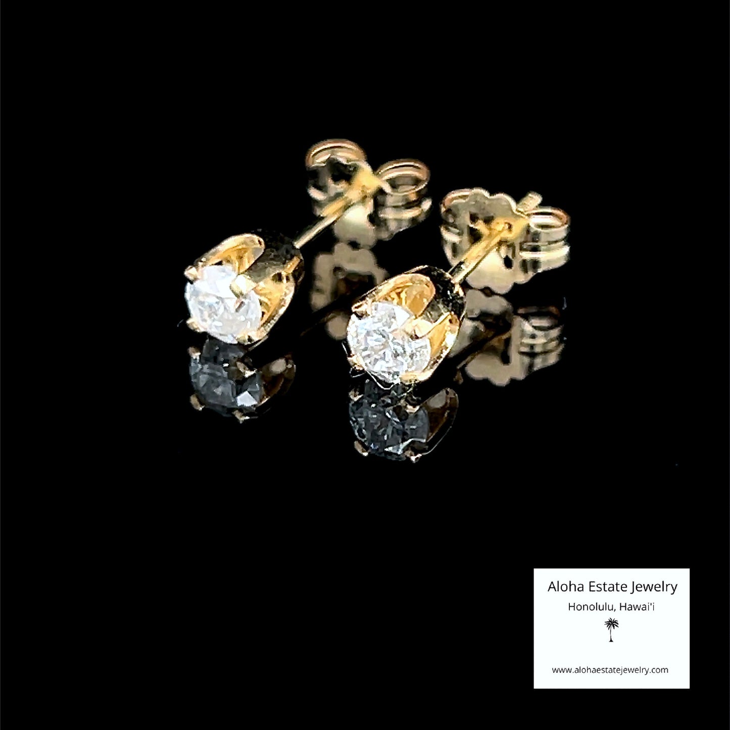 So Lovely Pair 14K Diamond Stud Earrings .40 Carat