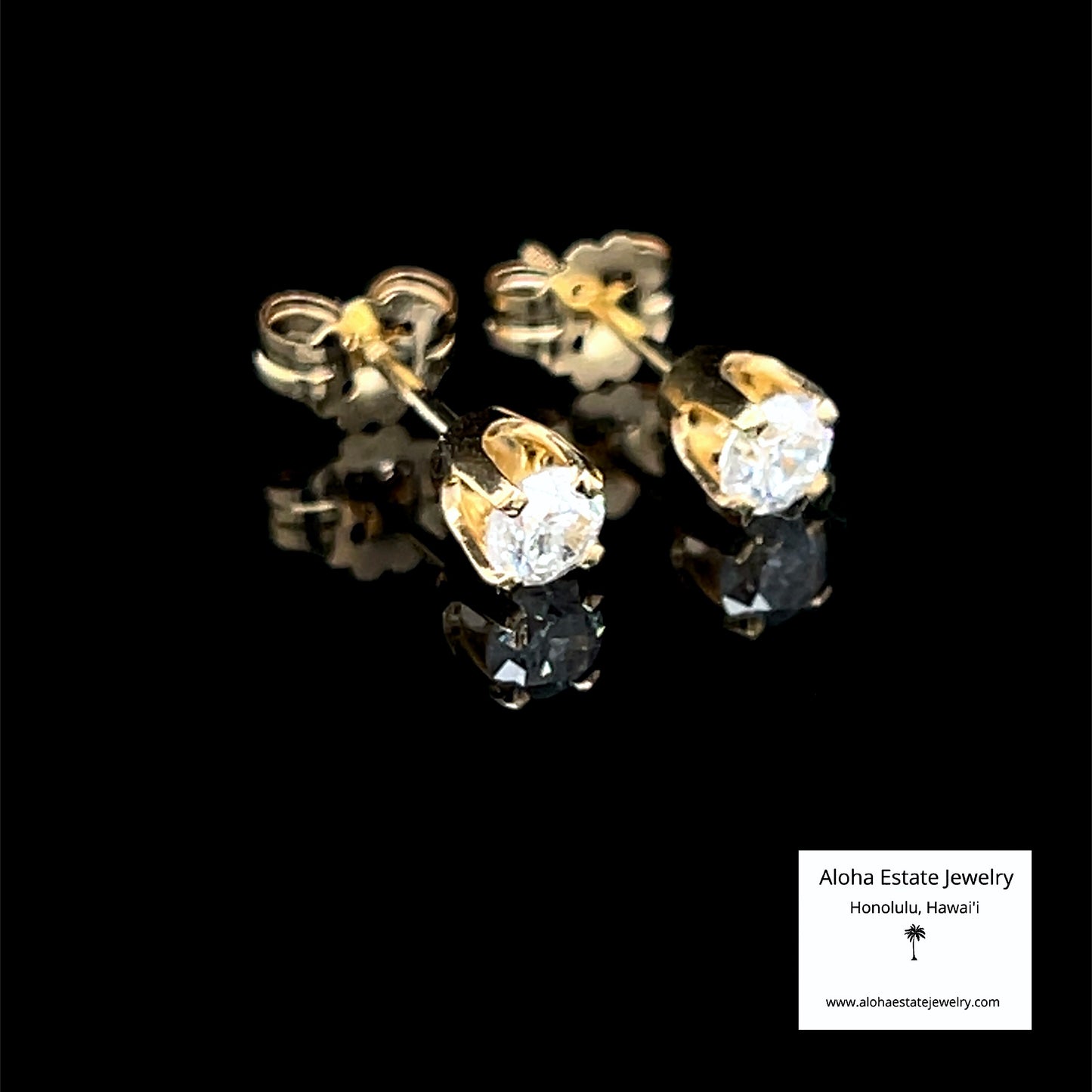 So Lovely Pair 14K Diamond Stud Earrings .40 Carat