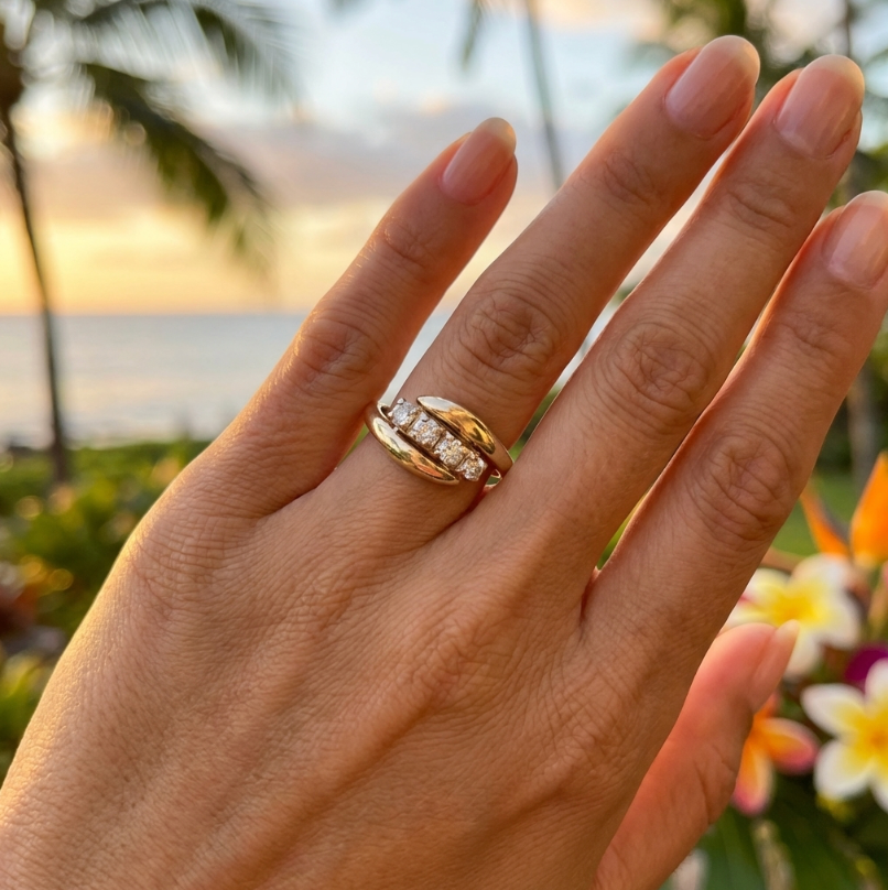 Vintage 14K 1/2-Carat+ Diamond Bypass Ring