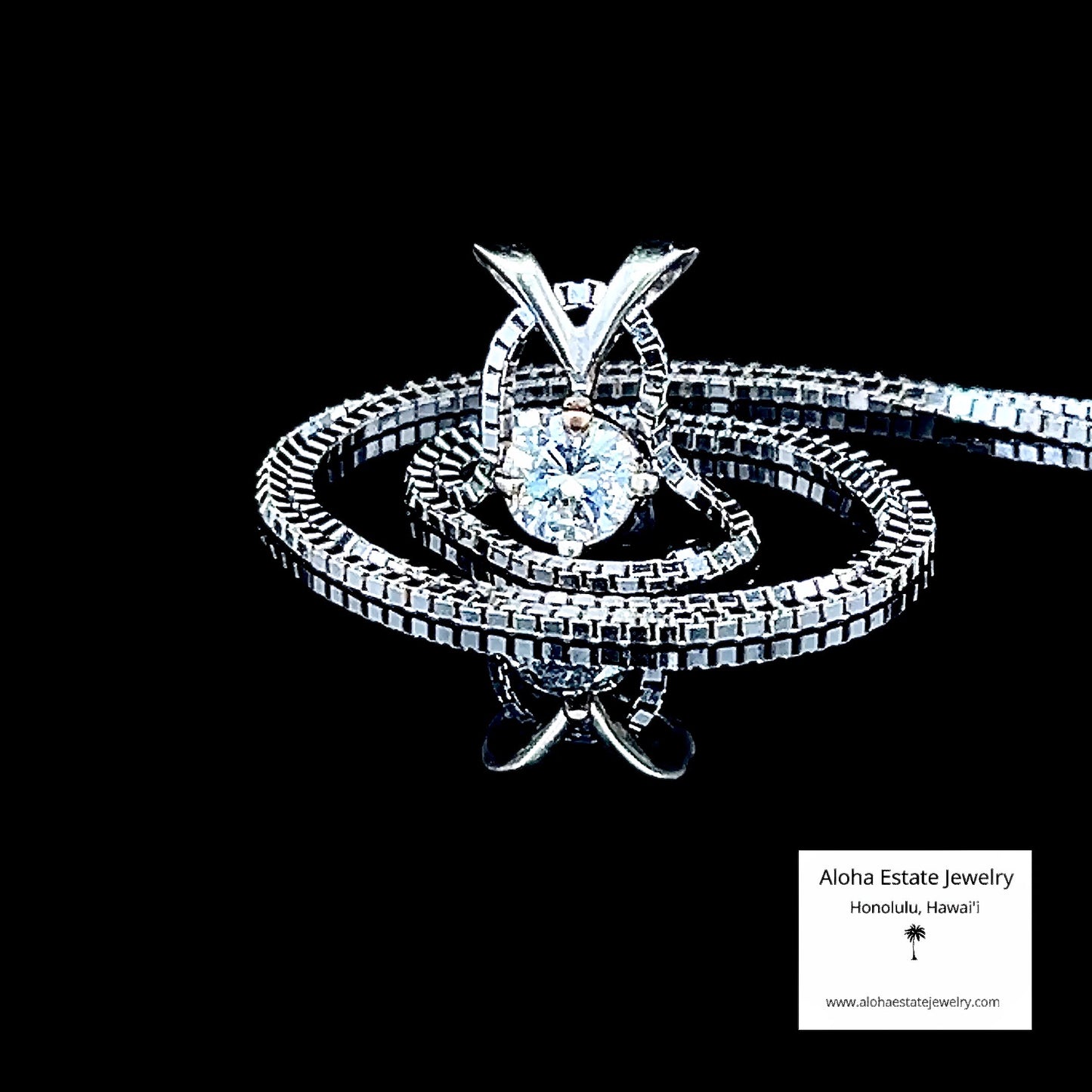 1/4-Carat+ Diamond Solitaire Pendant in 14k White Gold