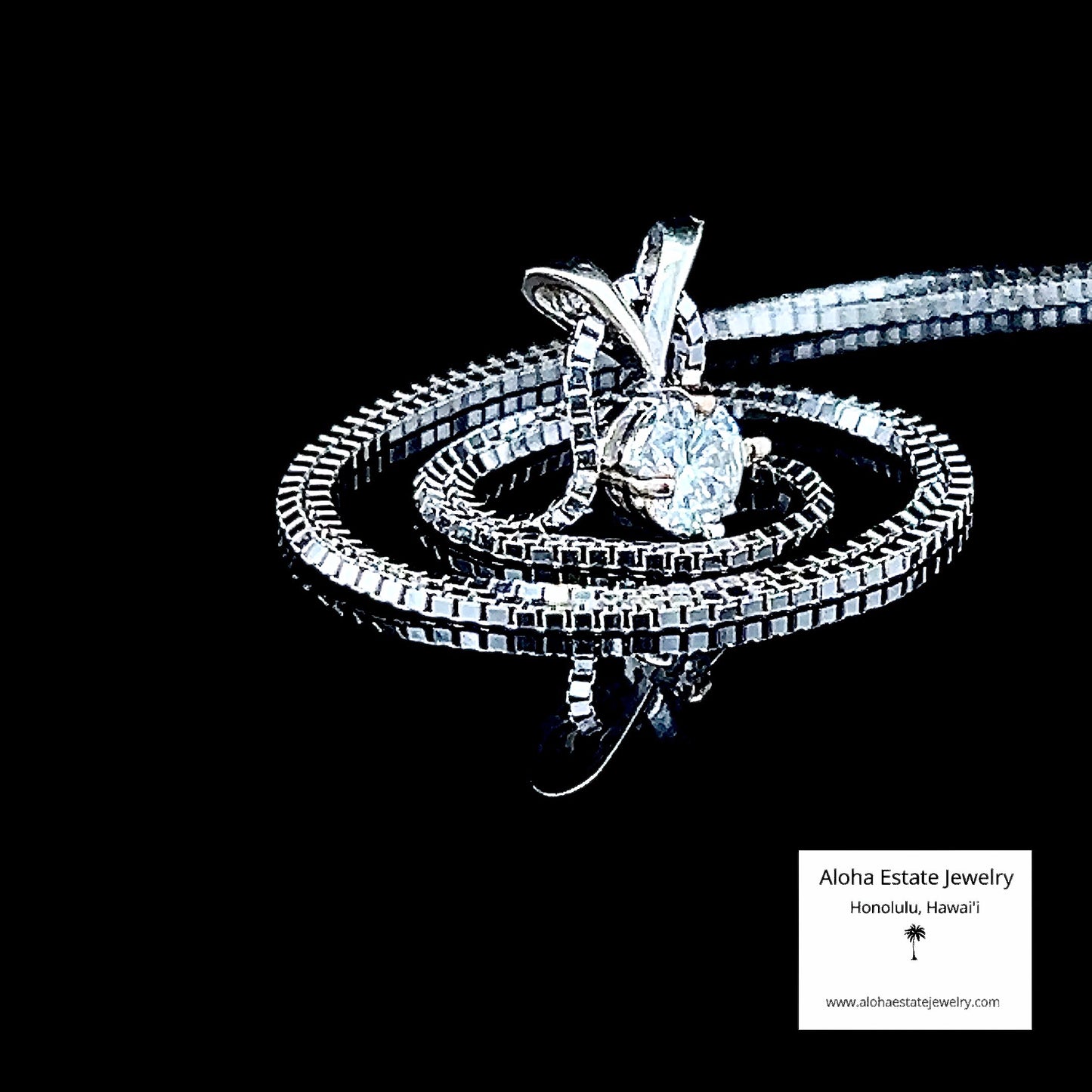 1/4-Carat+ Diamond Solitaire Pendant in 14k White Gold