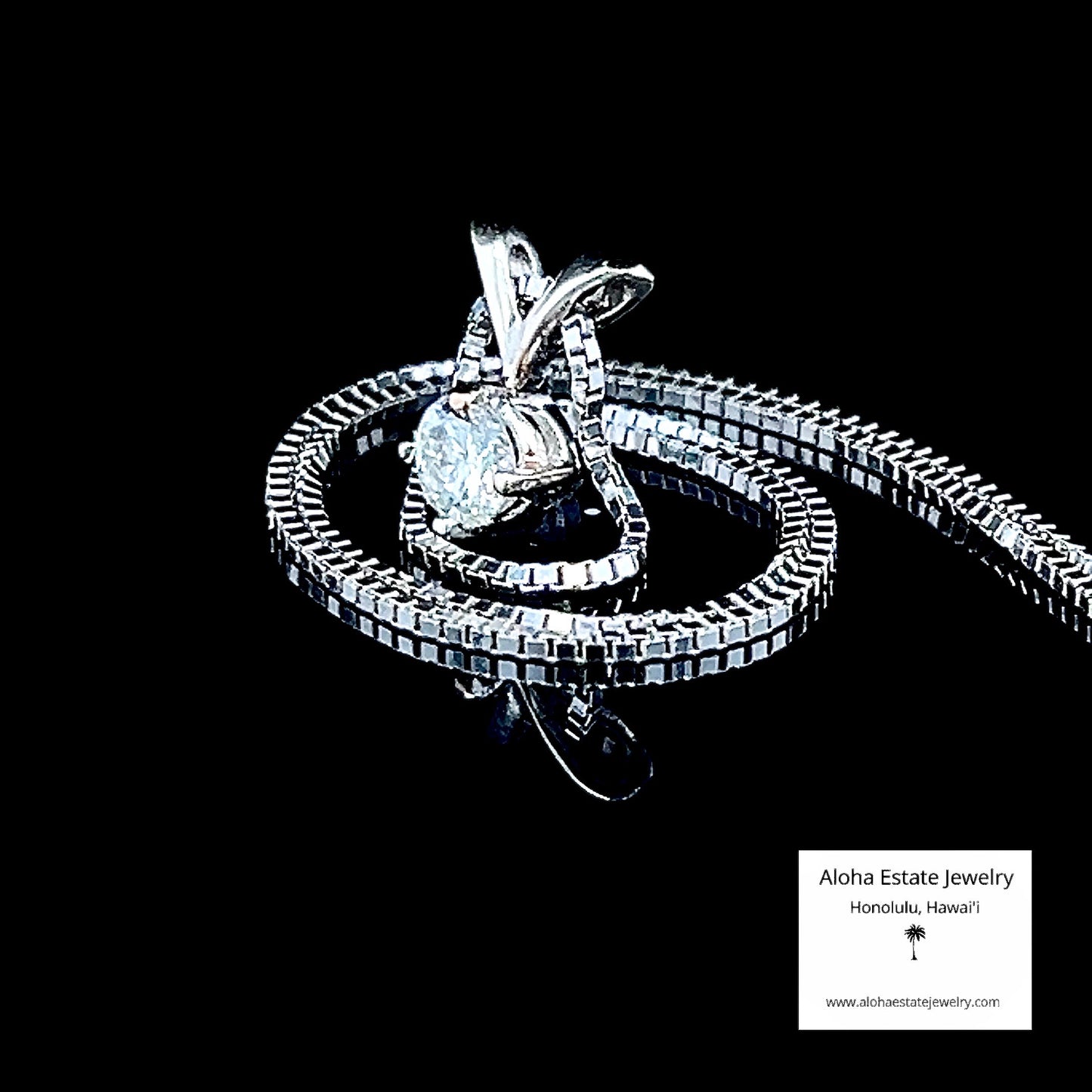 1/4-Carat+ Diamond Solitaire Pendant in 14k White Gold