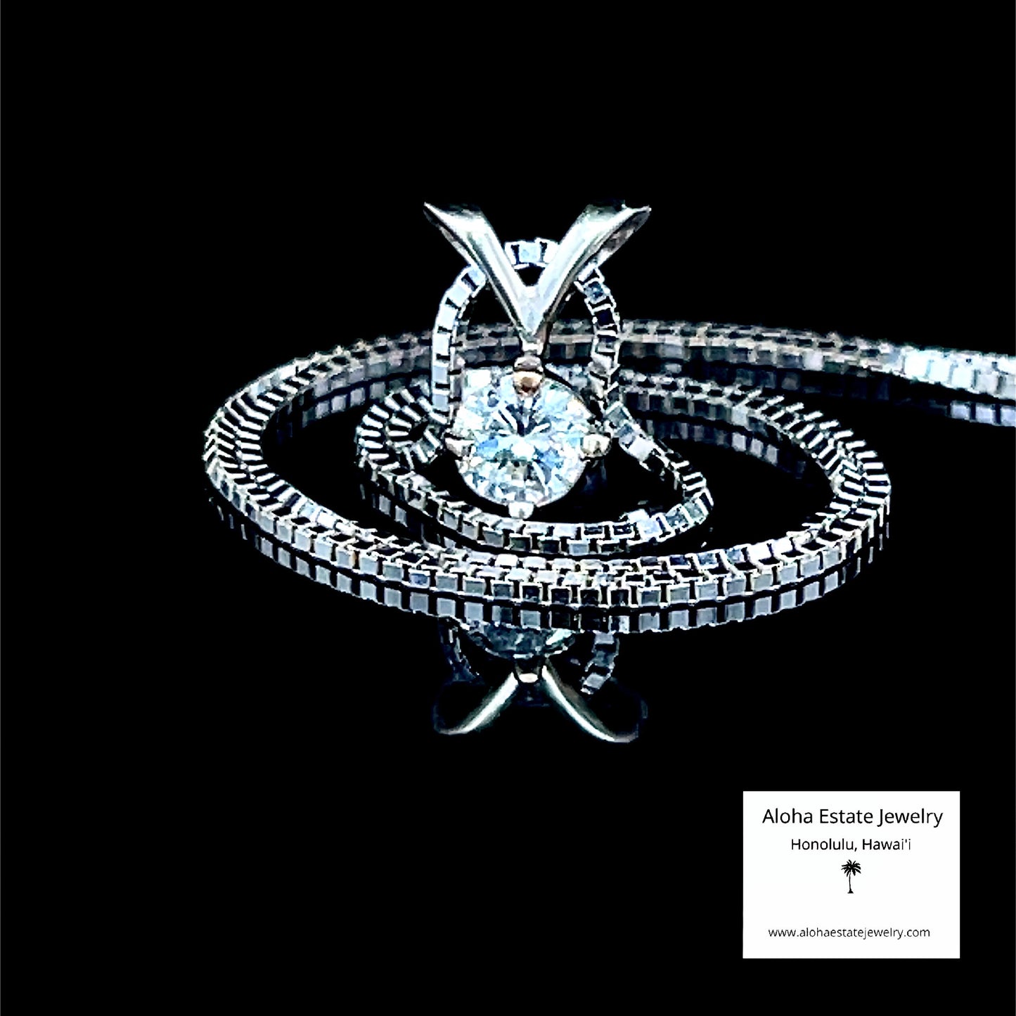 1/4-Carat+ Diamond Solitaire Pendant in 14k White Gold