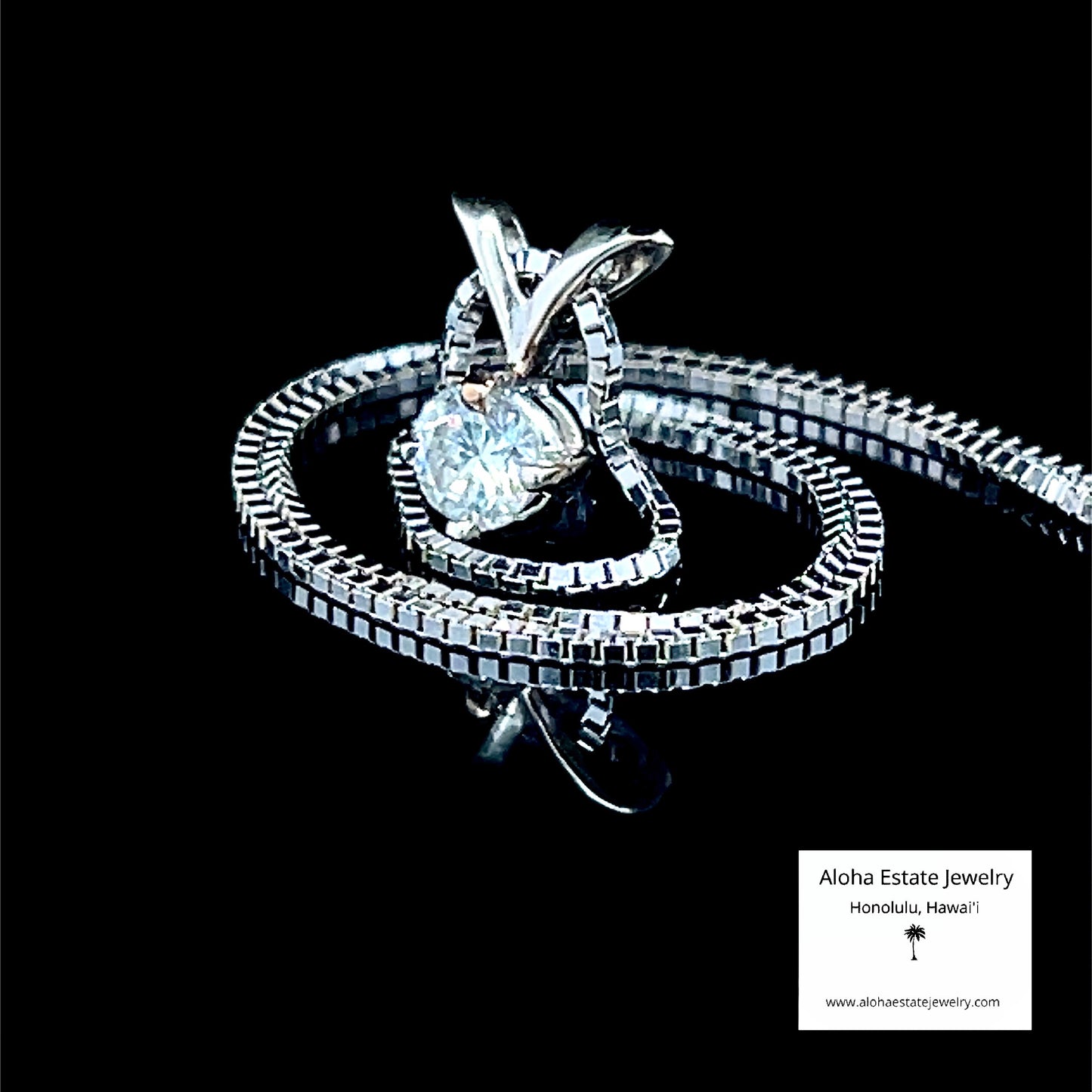 1/4-Carat+ Diamond Solitaire Pendant in 14k White Gold