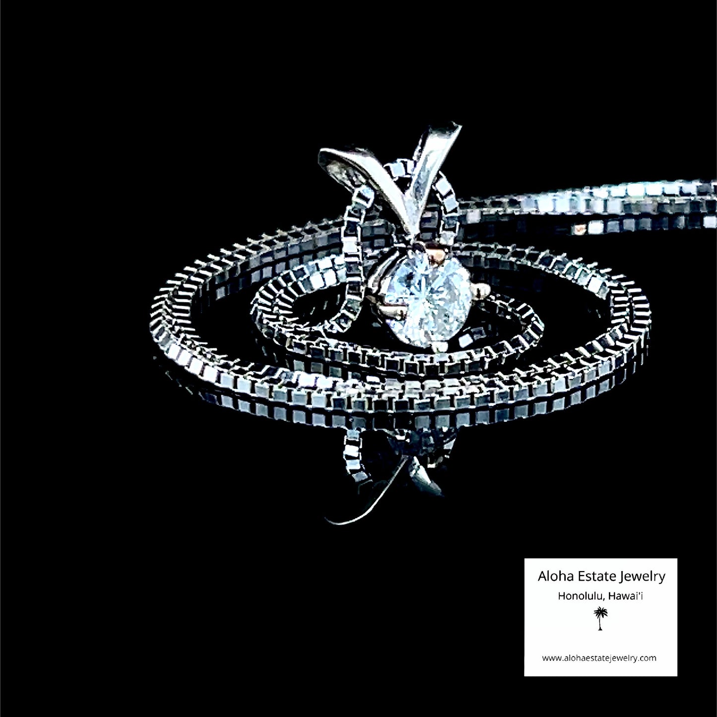 1/4-Carat+ Diamond Solitaire Pendant in 14k White Gold