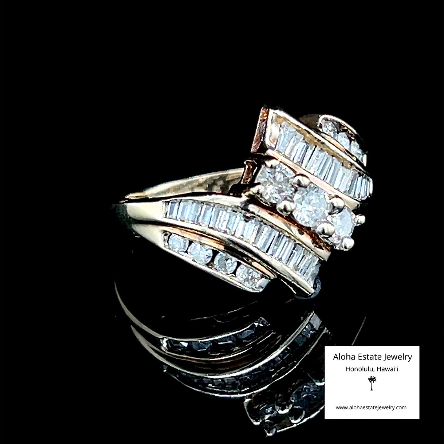 10K 1-Carat+ Vintage Diamond Fashion Ring