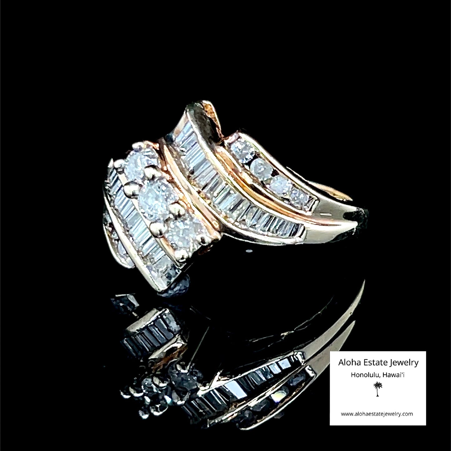 10K 1-Carat+ Vintage Diamond Fashion Ring