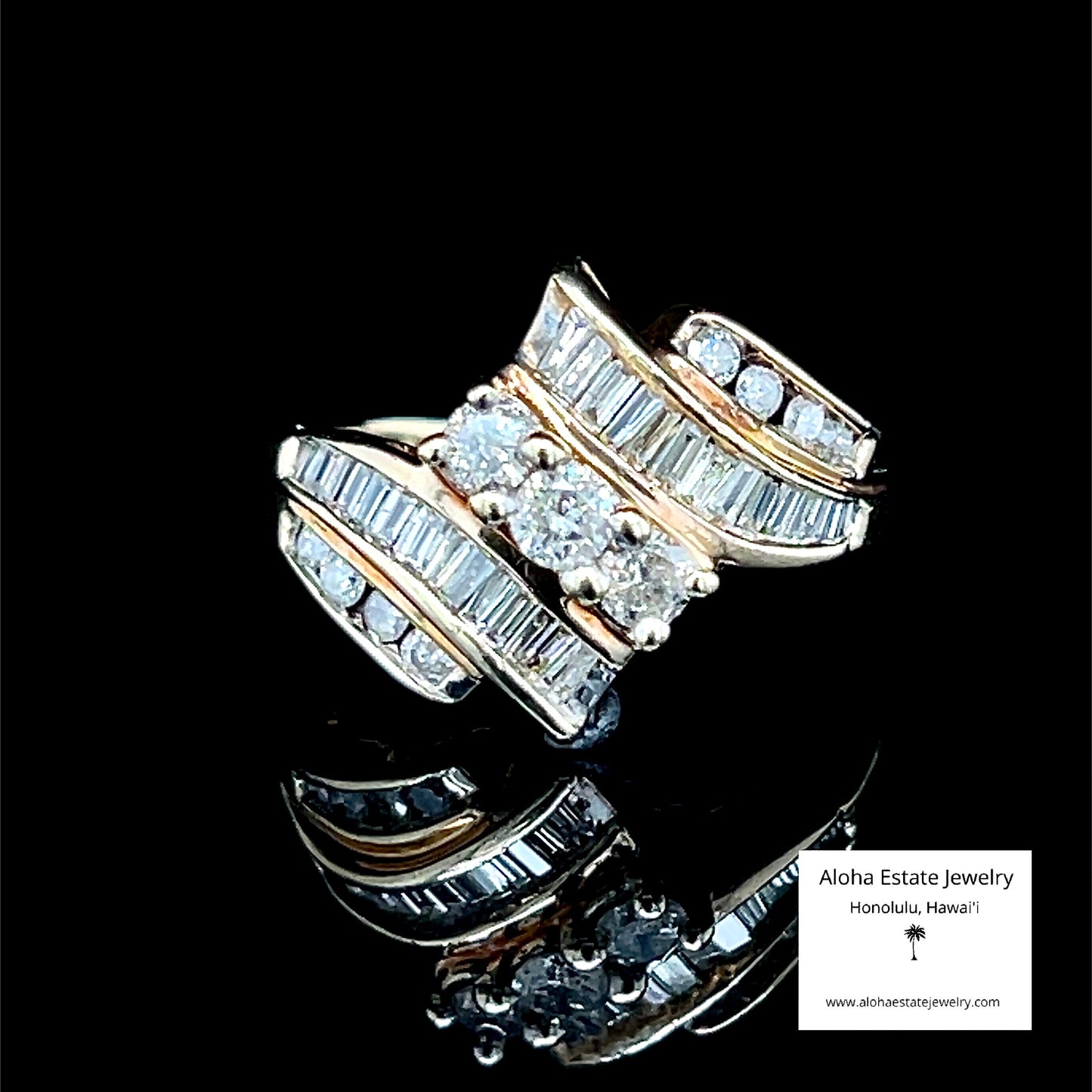10K 1-Carat+ Vintage Diamond Fashion Ring