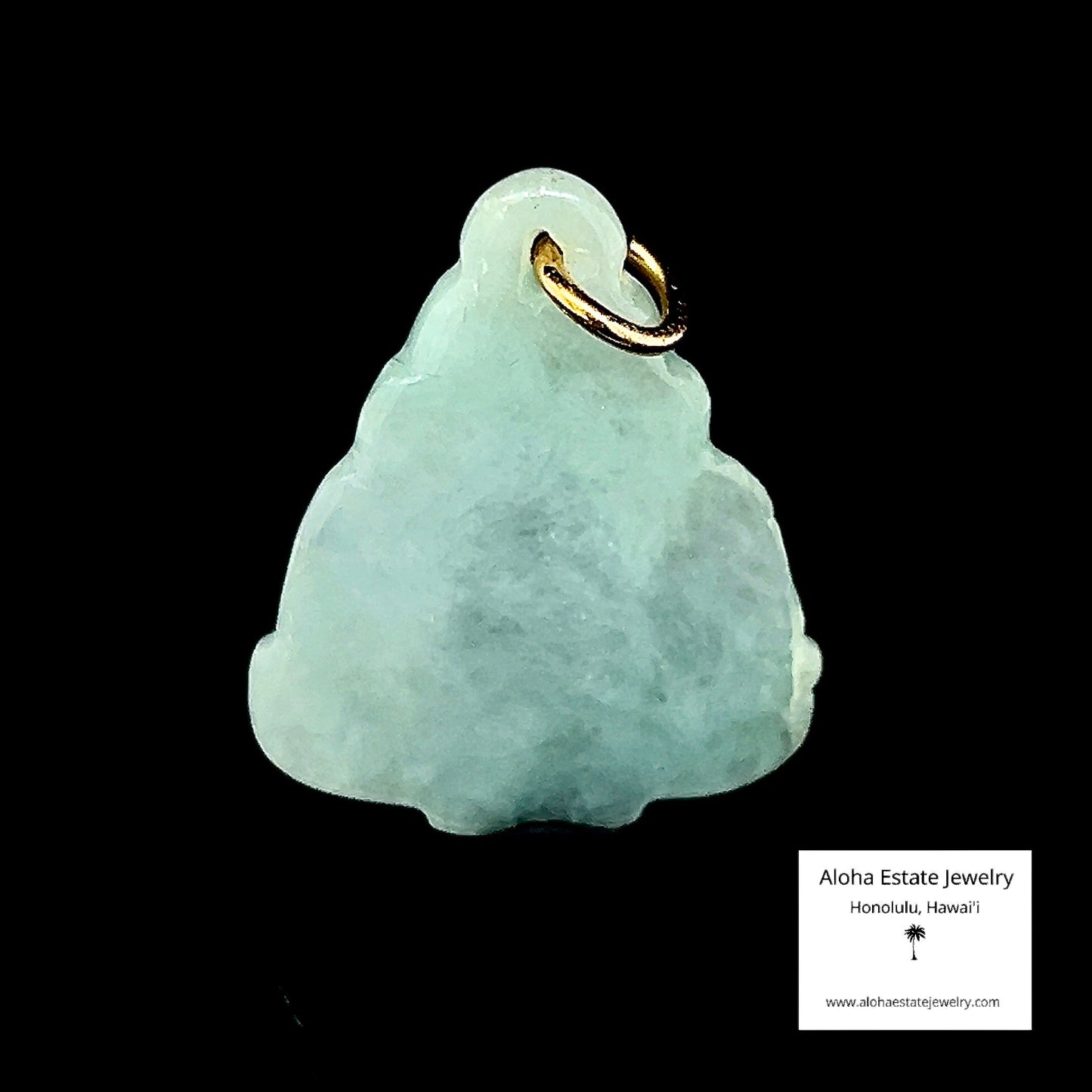 Smaller Jadeite Pendant of Smiling Buddha