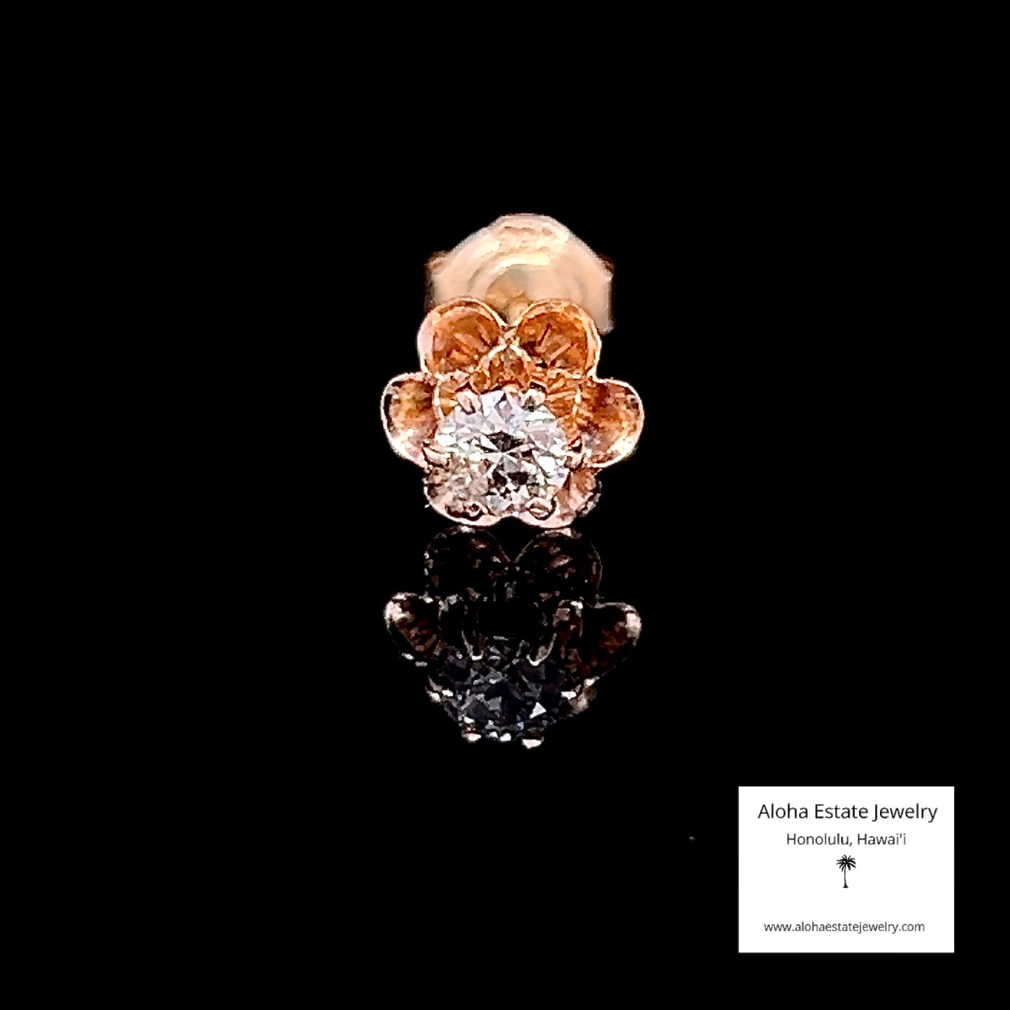 Single 1/4-Carat+ Diamond Earring In 14K Buttercup Setting