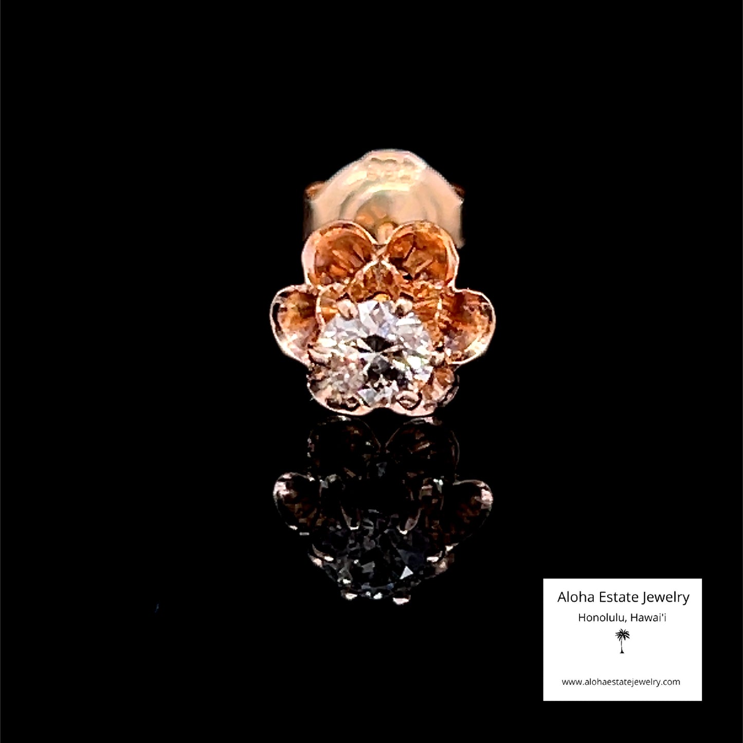 Single 1/4-Carat+ Diamond Earring In 14K Buttercup Setting