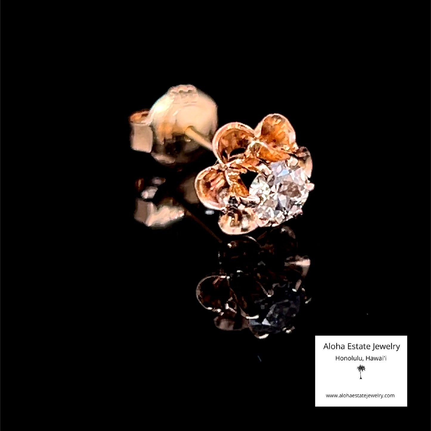 Single 1/4-Carat+ Diamond Earring In 14K Buttercup Setting