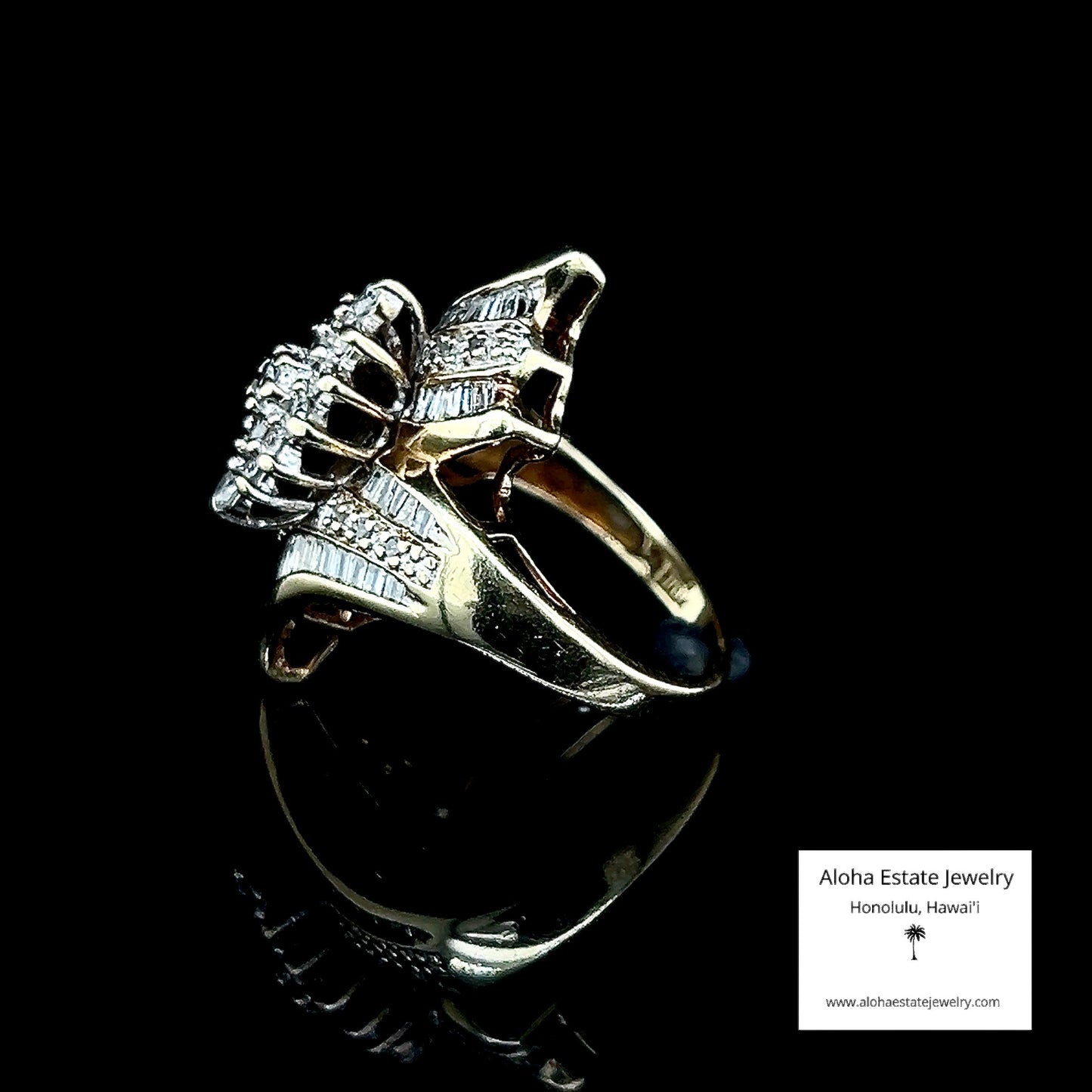 Vintage 1-Carat Diamonds & 10K Bypass Form Fashion Ring